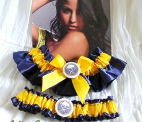 Buffalo Sabres Garter, wedding garter set, bridal garters