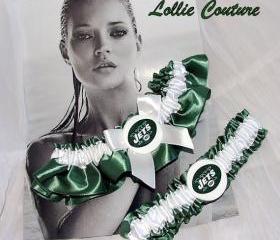 Jets Garter - Wedding garter set NY Jets