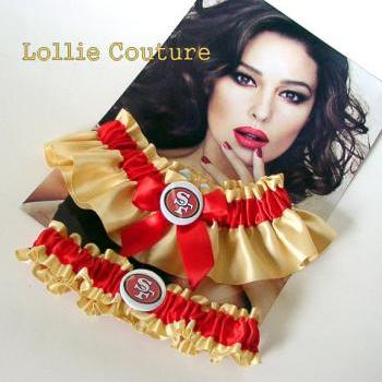 SF 49ers garter - Wedding Garter Set - 49ers